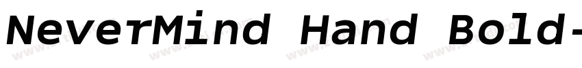 NeverMind Hand Bold字体转换